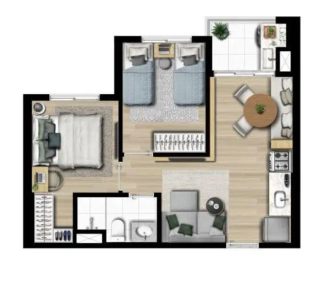 Planta Tipo-Finais 4, 5, 8 e 9 Torre C